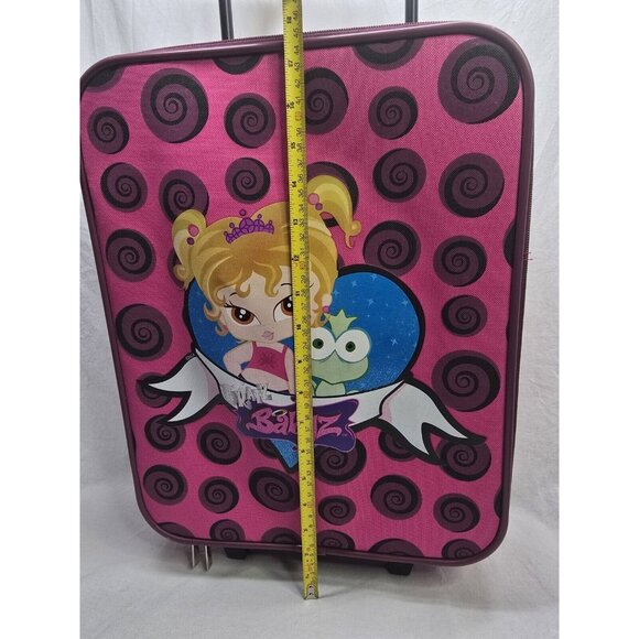 Bratz Babyz Suit Case Yasmin & Frog Pink Black Rolling Travel Bag - Picture 6 of 11